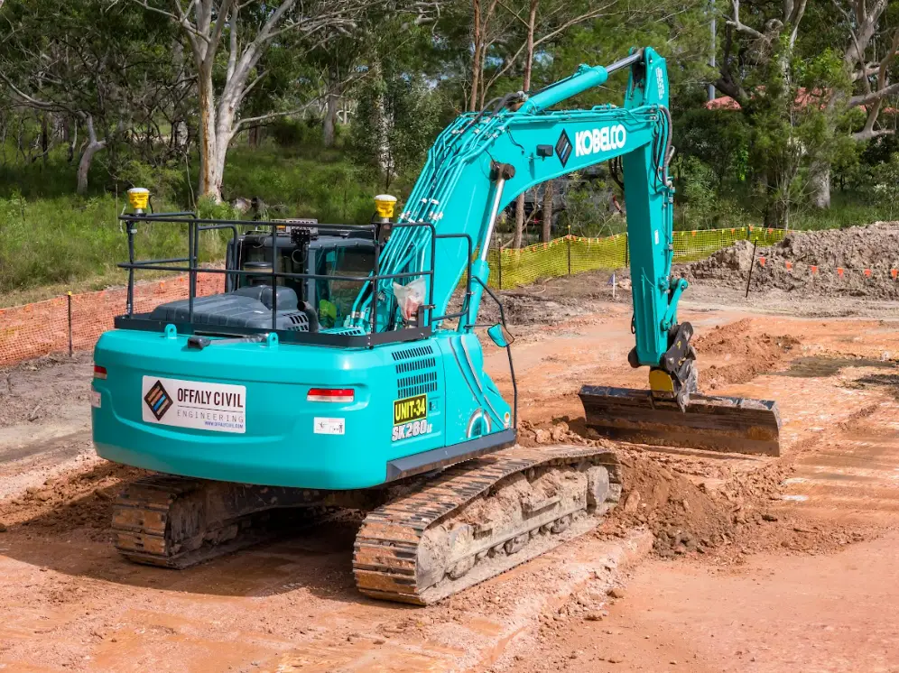 Bulk earthworks excavation by Offaly Civil plant